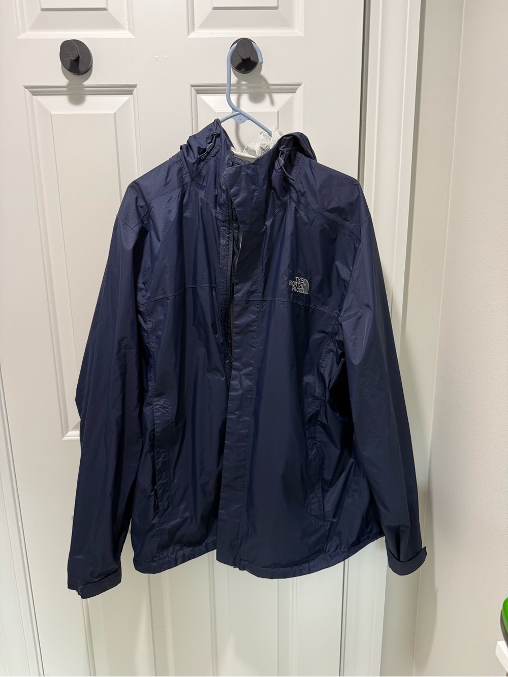 The North Face Men's Navy Hooded Windbreaker Jacket